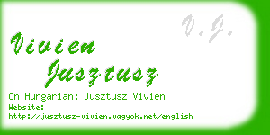 vivien jusztusz business card